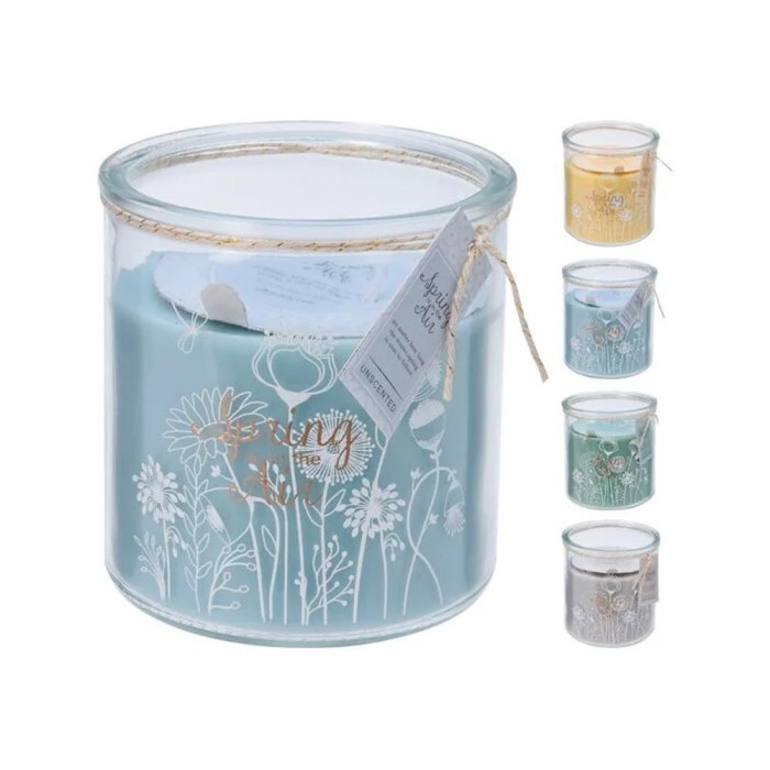 VASO VETRO CCANDELA 10CM 4ASS